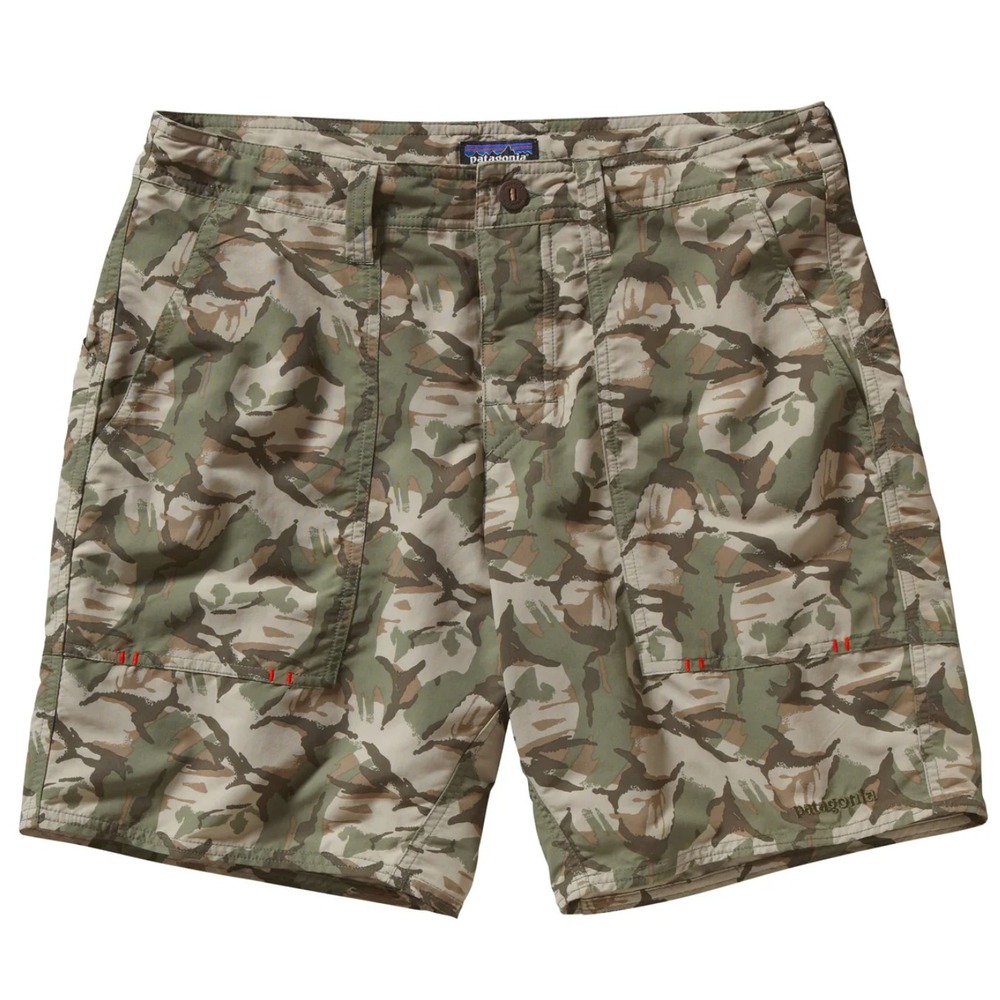 Patagonia Wavefarer Stand Up Shorts 8" Men's Size 34 Camouflage Outdoor Nylon a3